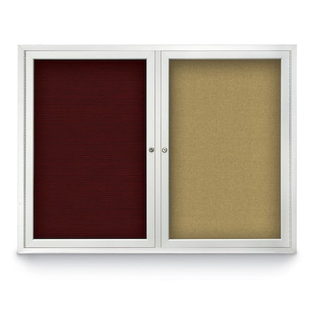 United Visual Products Corkboard, Cork/Satin, 36" x 36" UV403I-SATIN-CORK